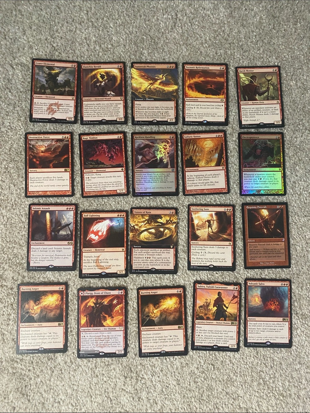 Magic Card Lot - 20 Red Cards